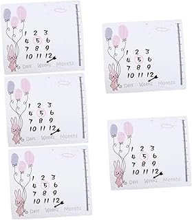 Totority 5 Conjuntos De Cobertor Marco De Flanela Cobertor Infantil Cobertor De Bebê Cobertor De Mês De Bebê Cobertor De Foto De Bebê Meses Cobertor De Flanela De Lã Adereços De Foto De