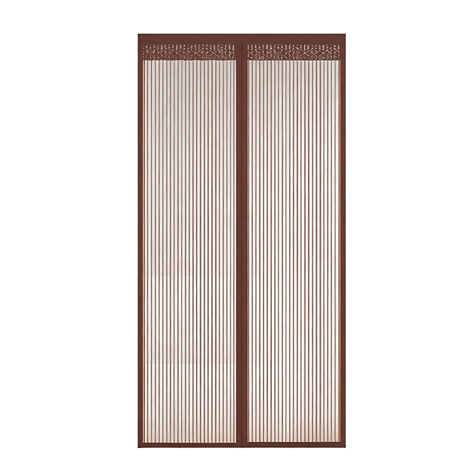 Sugerou Brown Magnetic Screen Door, Automatic Closing Mosquito Proof Mesh – Hands-Free Ventilated Door Curtain For Balcony, Multiple Sizes L
