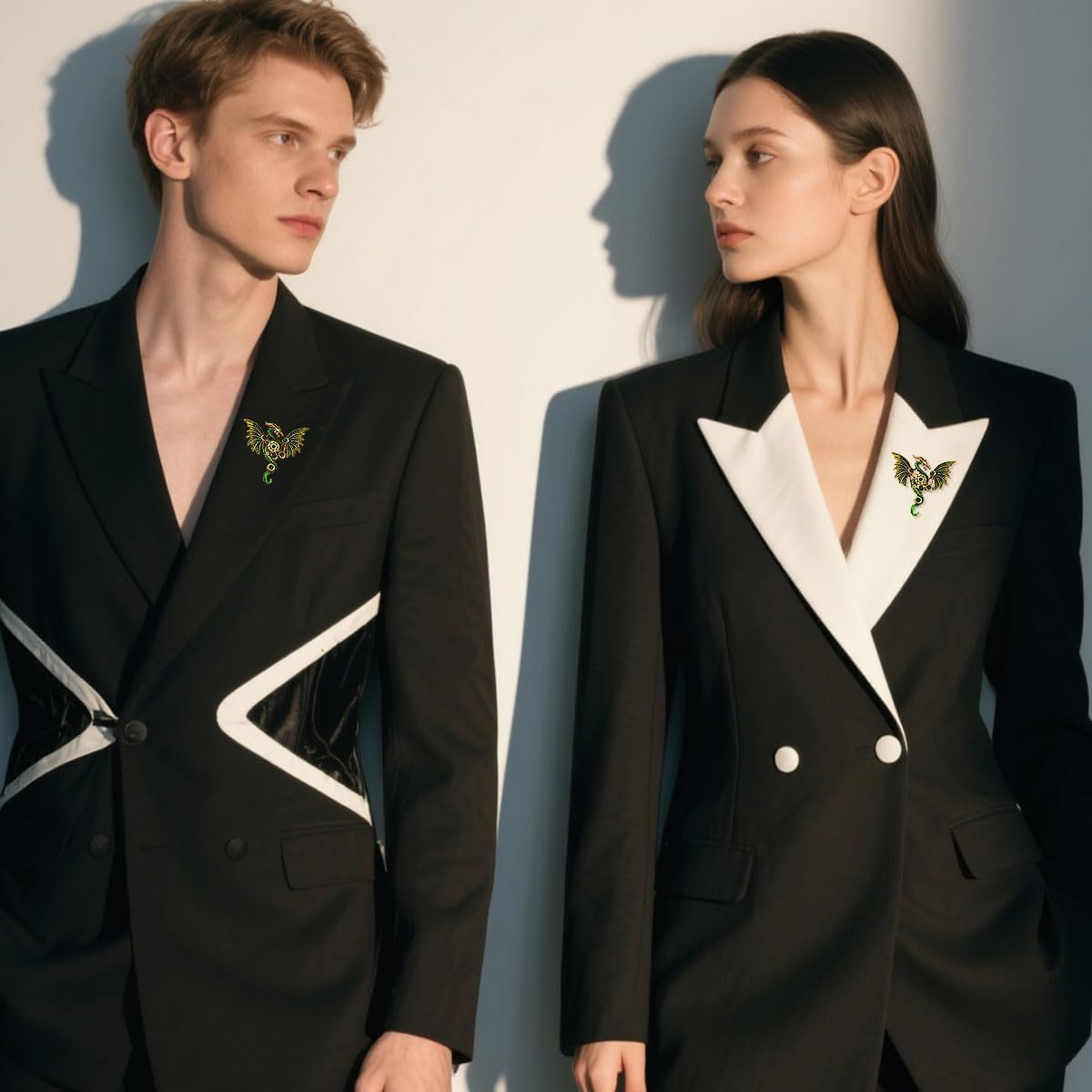 Vintage Punk Flying Dragon Brooch Enamel Flying Dragon Pin Christmas Birthday Holiday Gift for Men and Women - Image 4