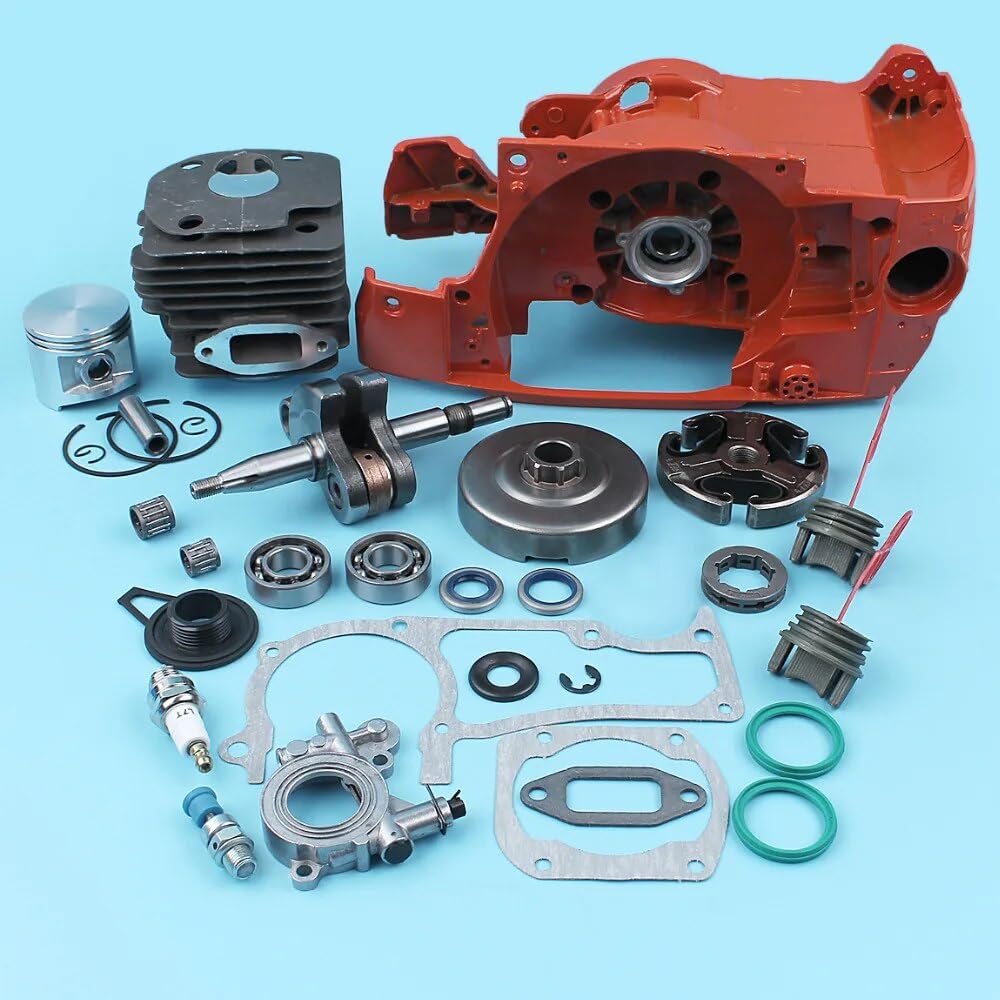 Kit de cilindro de 50mm de tambor de embrague de cigüeñal, for Husqvarna, 362 365 371 372, tapa de bomba de aceite de motosierra, piñón de rodamiento de sello Kit de sellos de cojinetes