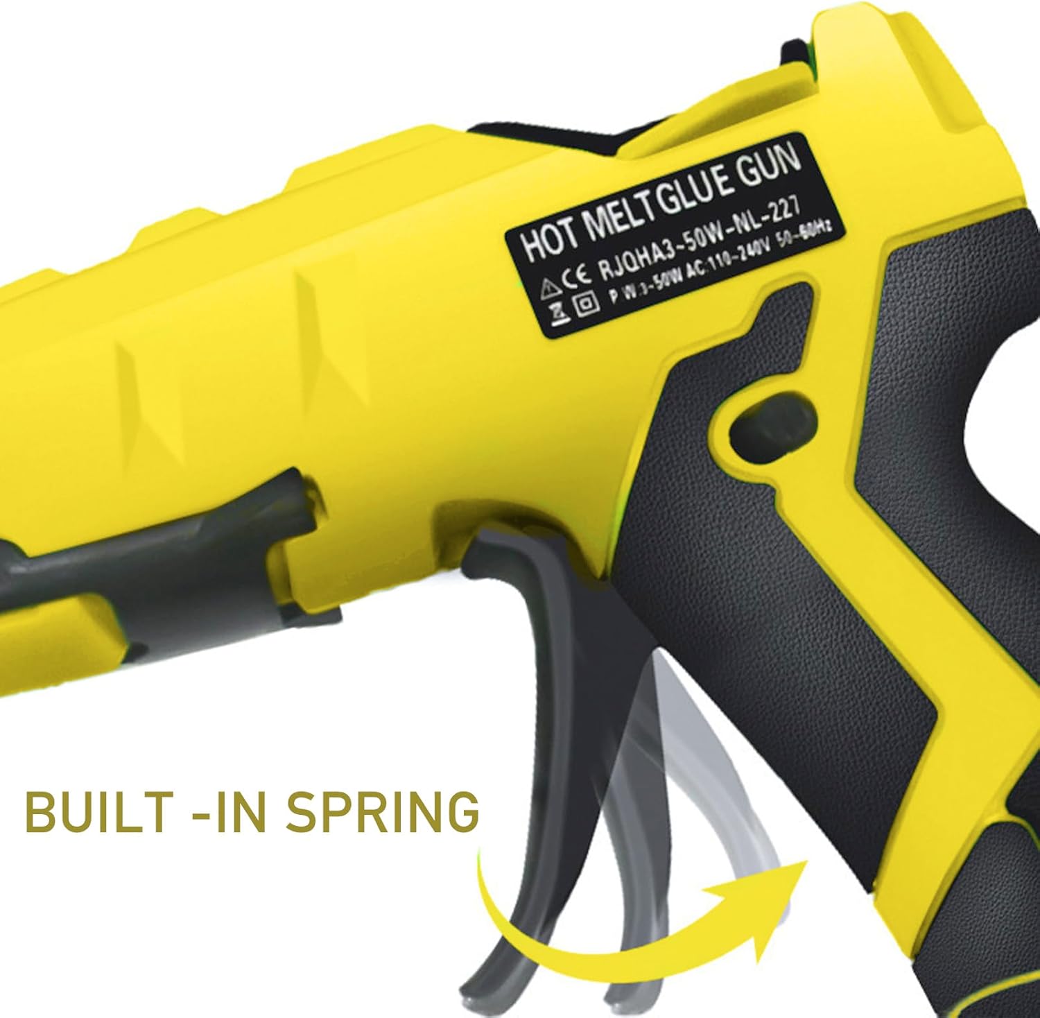 Cordless Hot Glue Gun, 50W Handheld Wireless Hot Melt Glue Gun, Compatible with DeWALT Battery (NOT Included), with 30PCS 7mm Glue Sticks for Arts & Crafts