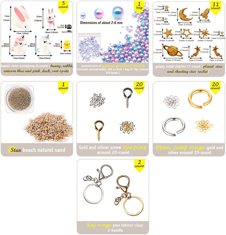 Funshowcase Resin Shaker Silicone Molds Pack Jewelry Supplies 132 Kits