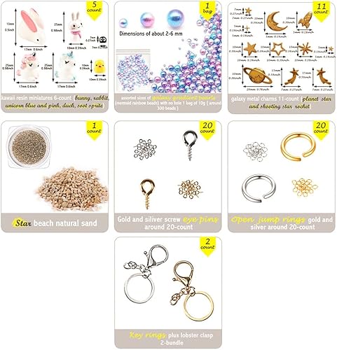 Miniatura 4 de Funshowcase Paquete de moldes de silicona para coctelera de resina, suministros de joyería, 132 kits