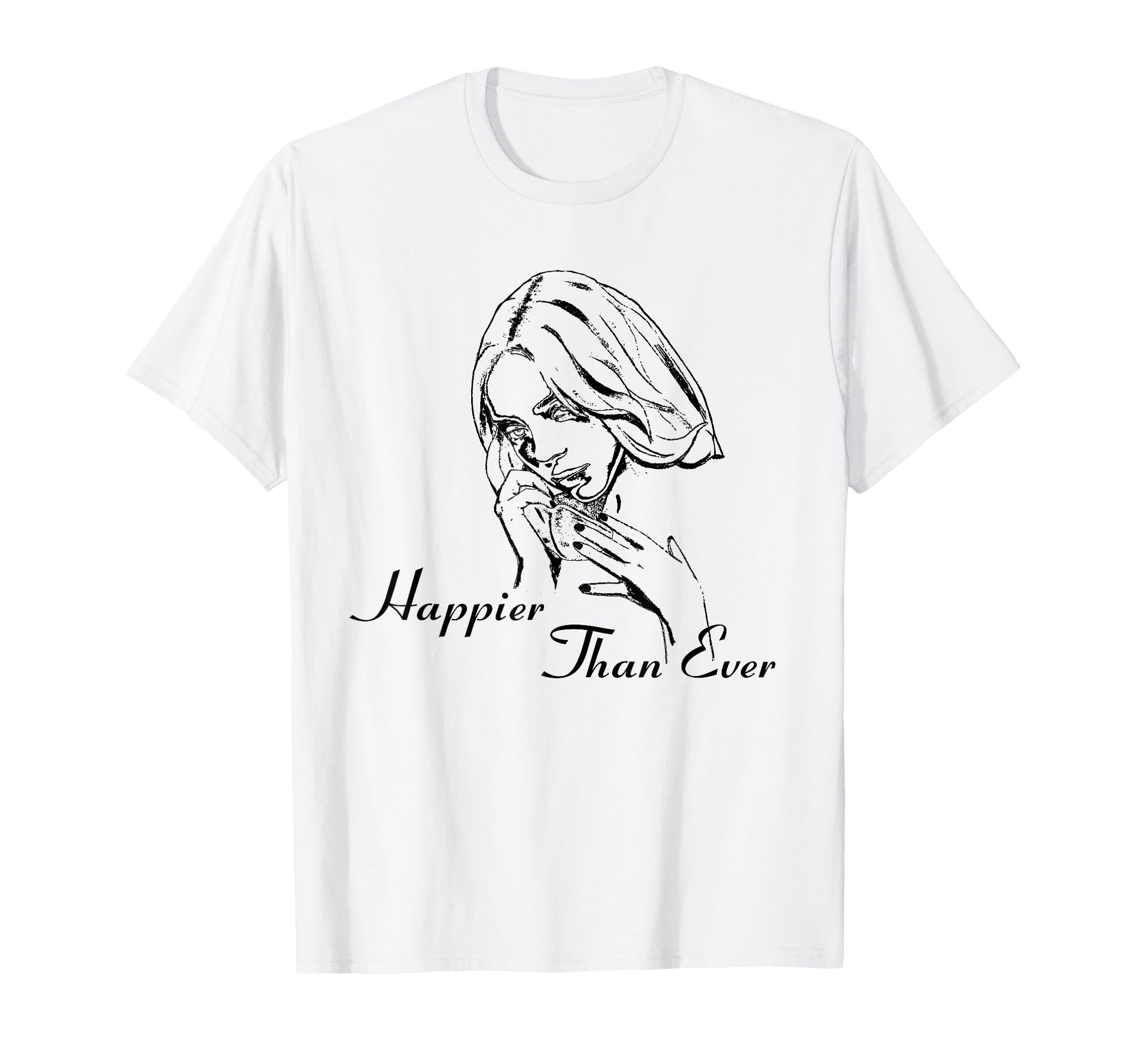Official Billie Eilish Happier Than Ever White T-Shirt