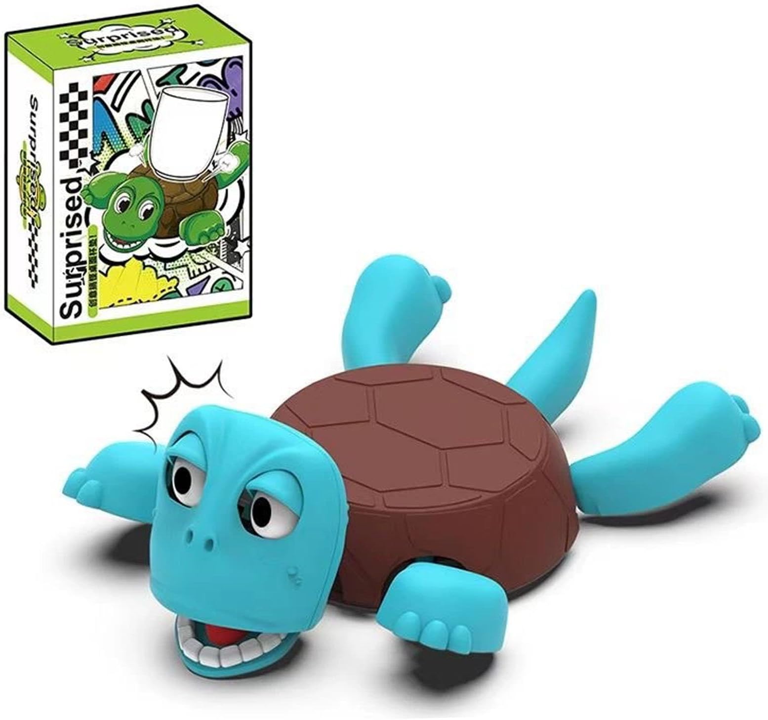 Turtle Cup Holder 3D Printed Coasters，Turtle Cup Holder Funny Holder with Liftable Limbs & Expressive Face， Unique Gift for Turtle Lovers (Blue)