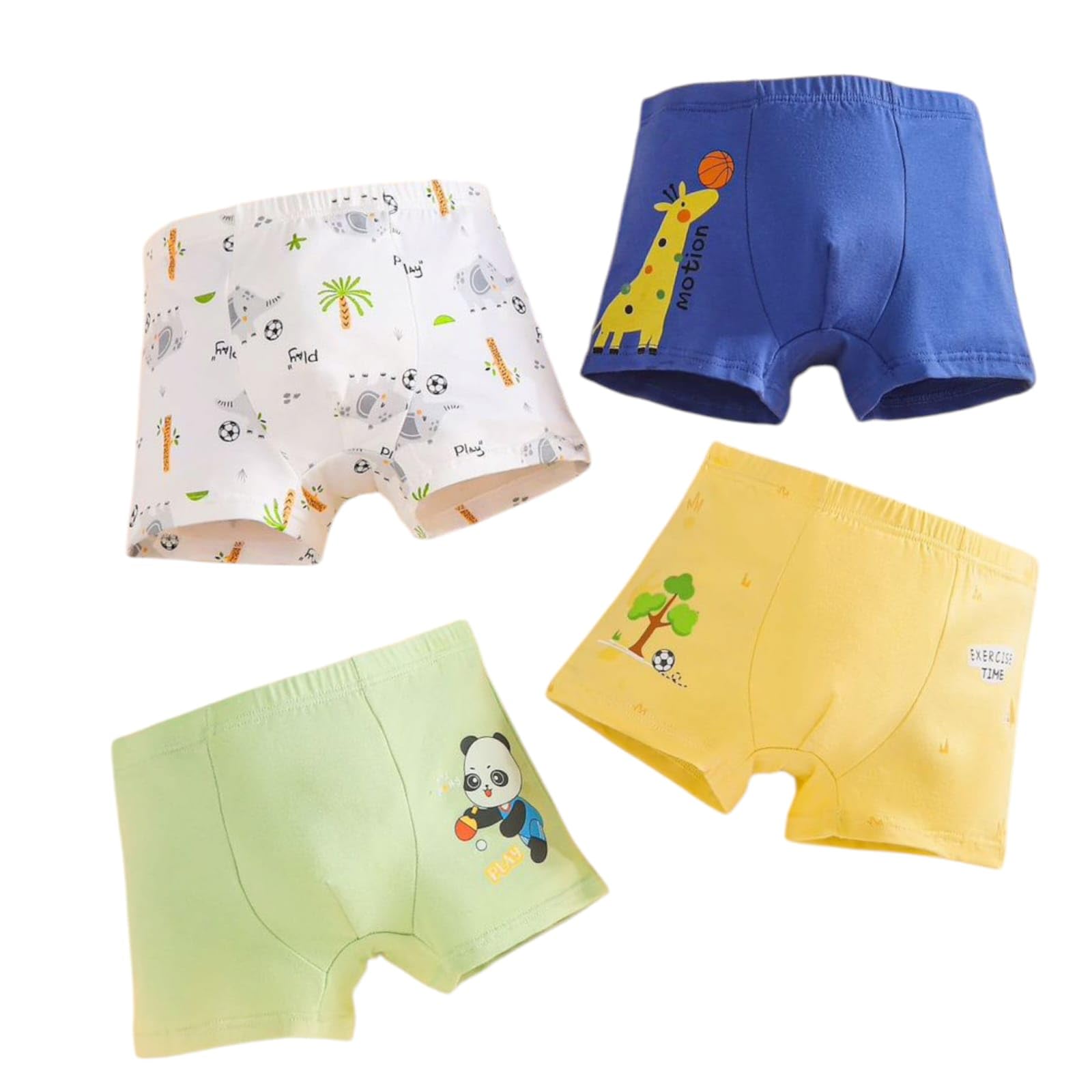 Tinnie Frenzy Boys' Premium Cotton Boxer Briefs – Soft, Breathable Underwear Multipack with Fun Prints & Bright Colors – Tagless, Comfy Fit (in, Age, 3 Years, 4 Years, Regular, 4, Multicolour) - Image 8 thumbnail