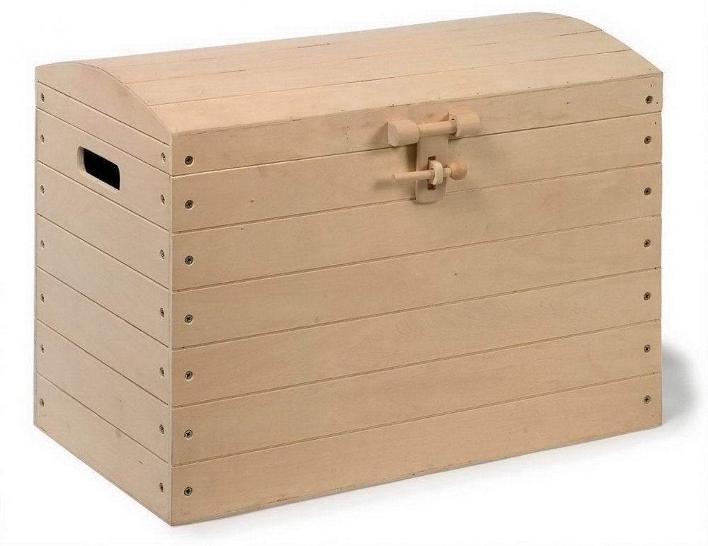 Boîtes pirate nature en bois small foot (lot de 3) coffres de rangement polyvalents 1804