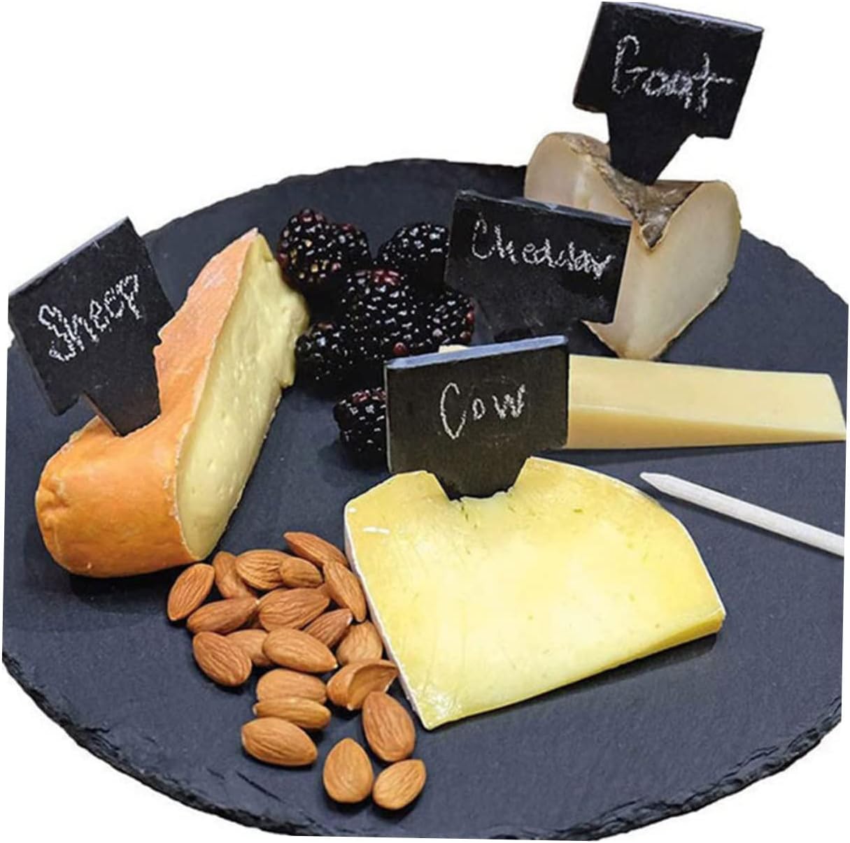Cheese Markers Square Cheese Board Labels for Charcuterie Reusable Food Signs for Birthday Buffet Charcuterie Board Accessories