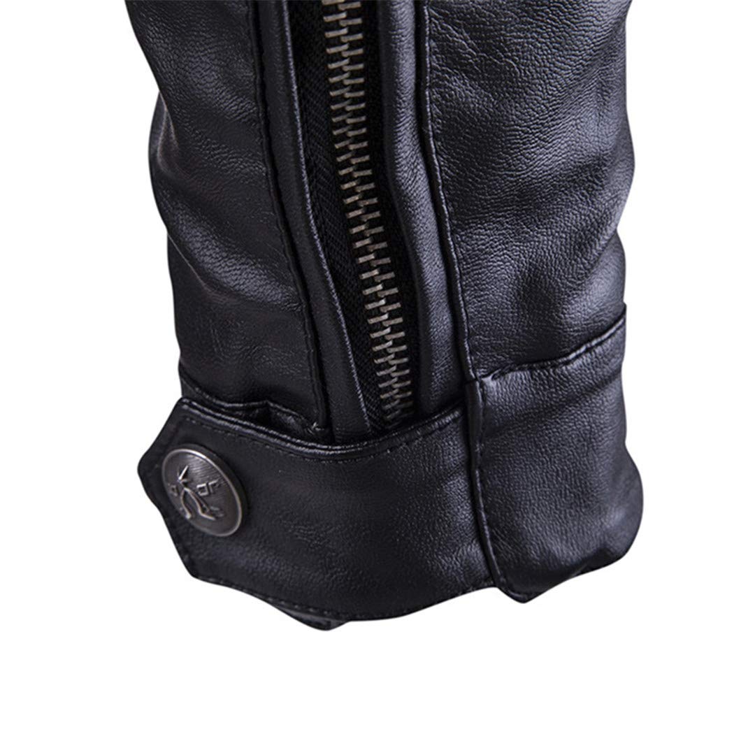 Retro Motorcycle Jacket PU Leather Men Vintage Motobike Faux