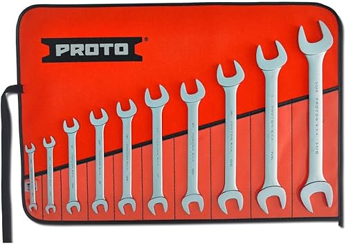 Proto - Juego de llaves de extremo abierto (10 piezas)