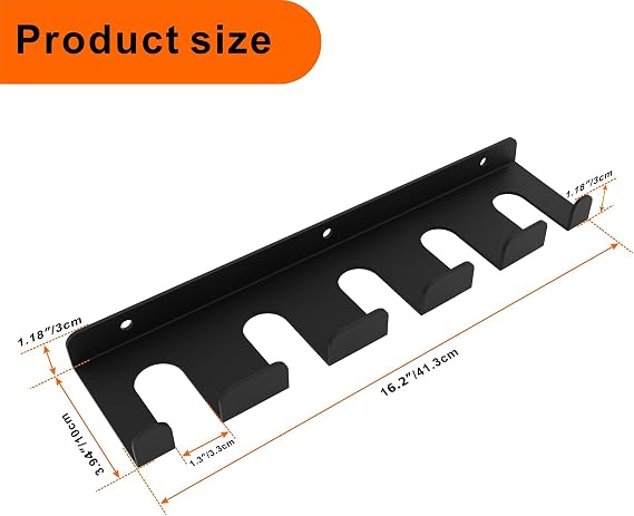 Heavy Duty Barbell Storage Rack, Vertical Hanging Barbell Rack, Wall Mounted Barbell Holder, Olympic Wall Mount Barbell Holder Space Saving Bar Holder Suitable for Garage, Gym, Home Fitness