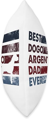 Miniatura 2 de Dogo Argentinos Gift for Men & Dad Best Dog Dad Ever-Father Dogo Argentinos - Almohada de 18 x 18 pulgadas, multicolor