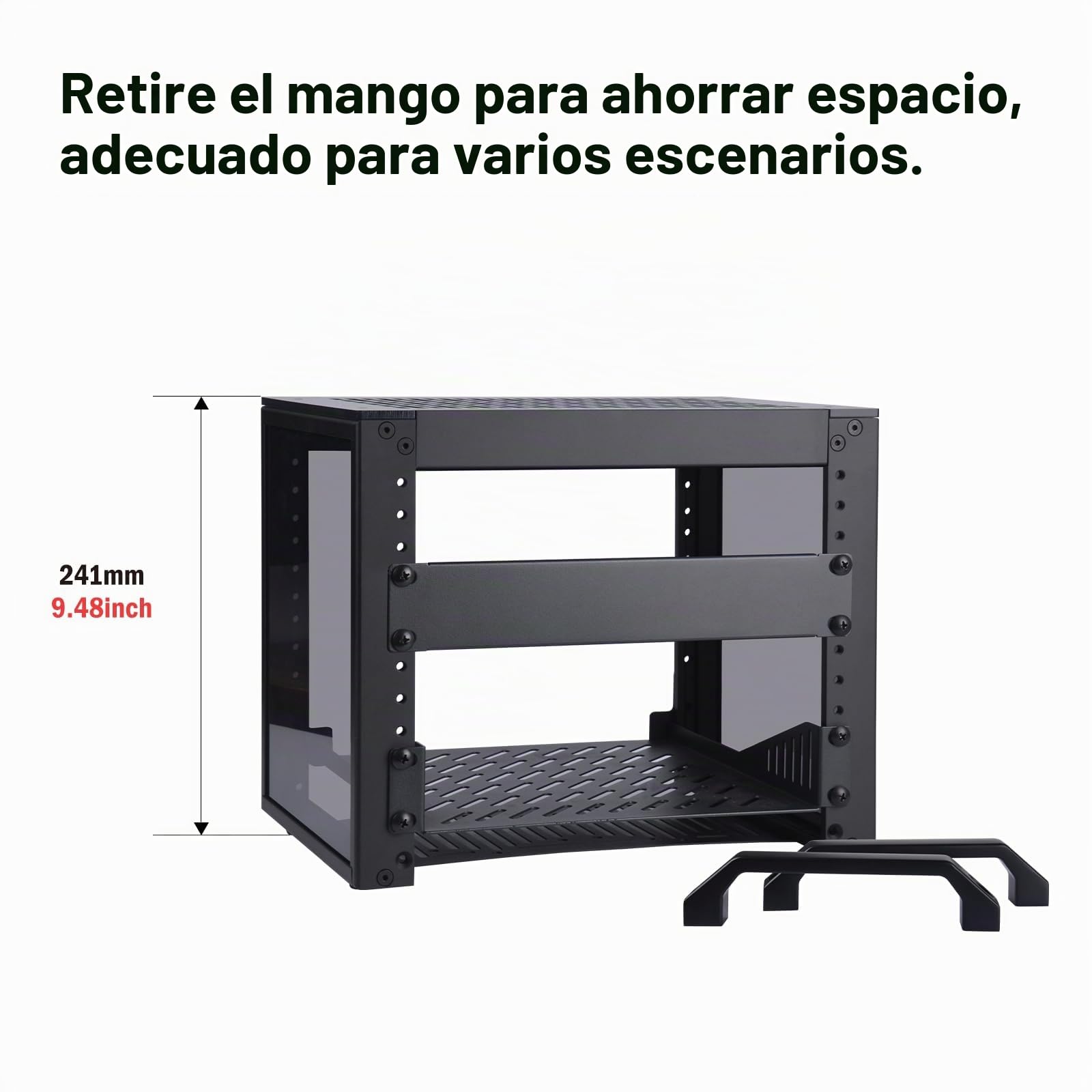 GeeekPi Gabinete de servidor 4U, rack de red de 10 pulgadas para servidores, red, equipo A/V, gabinete de montaje en rack DeskPi RackMate T0 (negro)