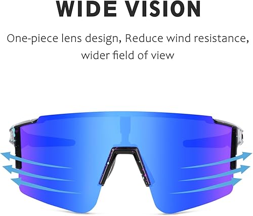 Miniatura 2 de Gafas de sol polarizadas para ciclismo hombres y mujeres con 1 lente o 3 lentes intercambiables gafas de béisbol