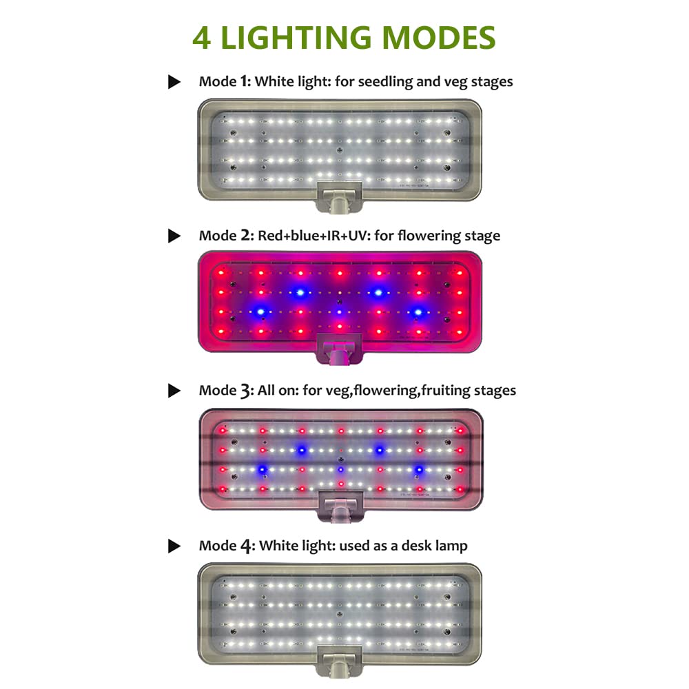 Sistema de riego automático, sistema de crecimiento hidropónico inteligente, set de riego automático con temporizador, luz LED de crecimiento,depósito de agua de 3 l,para plantas en macetas interiores