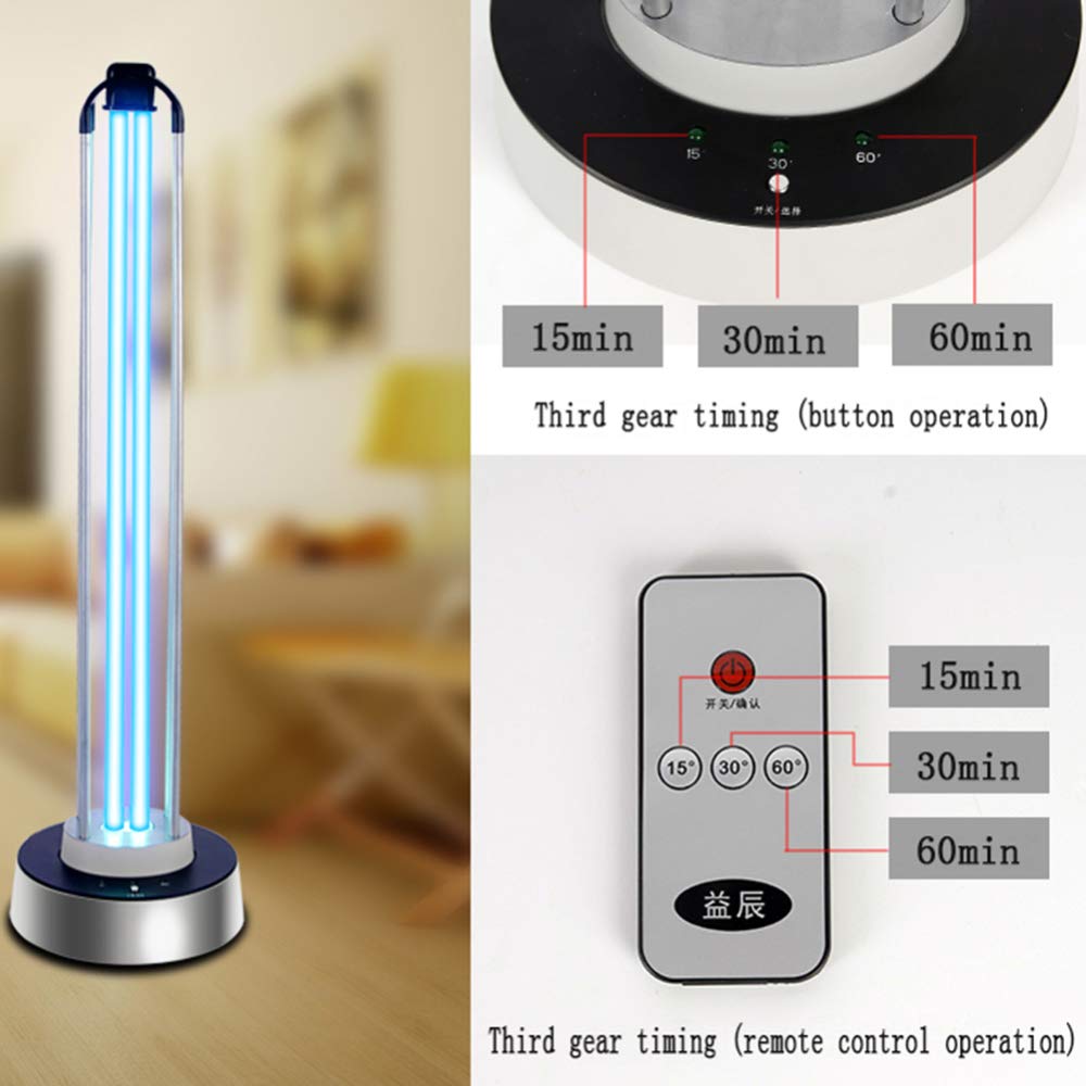 Lampada di disinfezione UV 100W Lampada germicida ad alta potenza Fabbrica di casa Scuola materna Scuola Lampada di sterilizzazione Deodorante all'ozono e rimozione degli acari