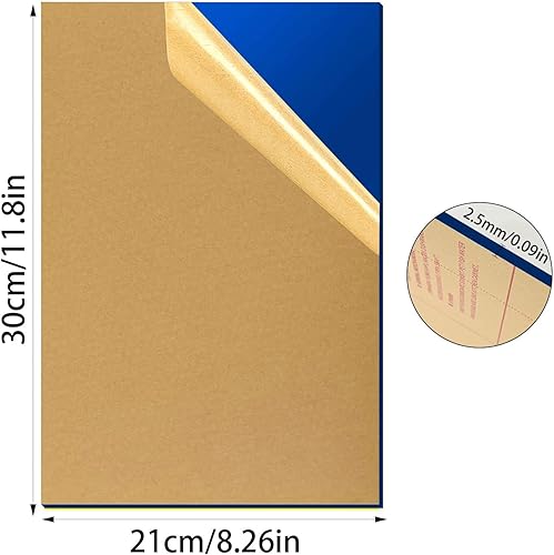 Miniatura 2 de Hoja de plexiglás acrílico azul marino de 8 x 12 pulgadas, panel acrílico no transparente de 0.09 pulgadas de grosor con superficie de efecto