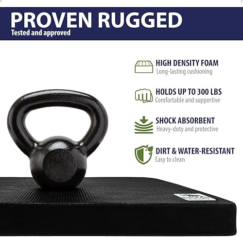 Miniatura 2 de Rugged Rhino Rodillera de espuma de alta densidad, resistente al agua, almohadillas absorbentes de golpes, fuerte rebote, ejercicio de yoga de
