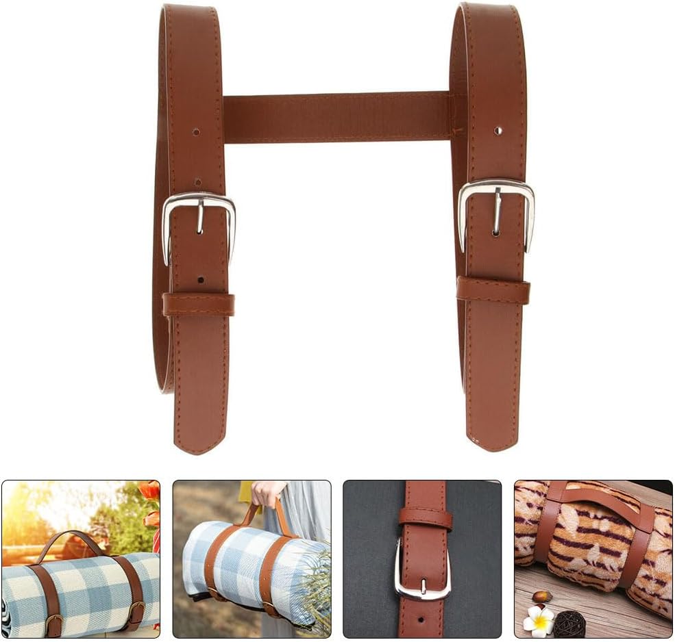 Mipcase Picnic Mat Strap Carrier with Handle H Shape Adjustable Blanket Roll Holder for Outdoor Camping Travel Rug Storage