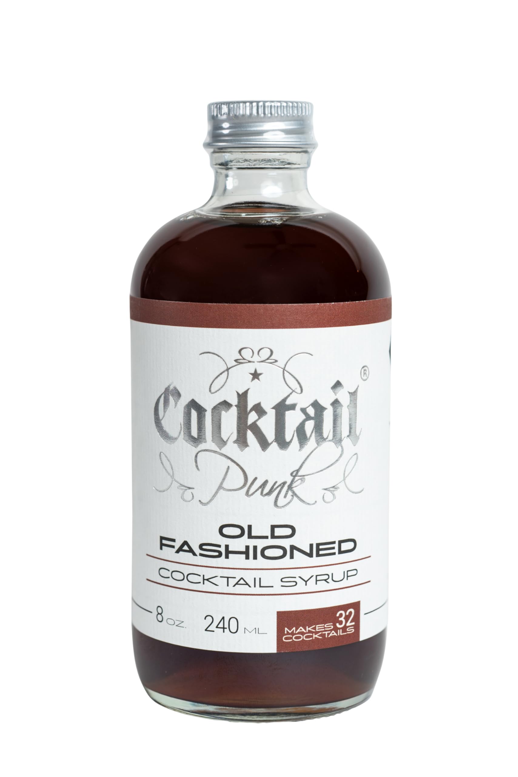 Old Fashioned Syrup Small Batch Craft - Made in USA Using Demerara Sugar - All Natural Organic Non GMO Fruits and Spices. Makes 32 Cocktails