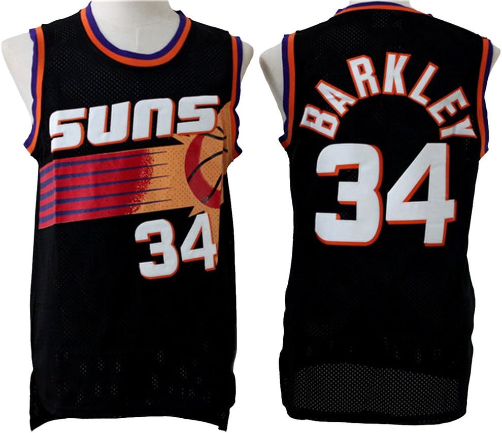 Charles Barkley Throwback Mens Black Jersey L