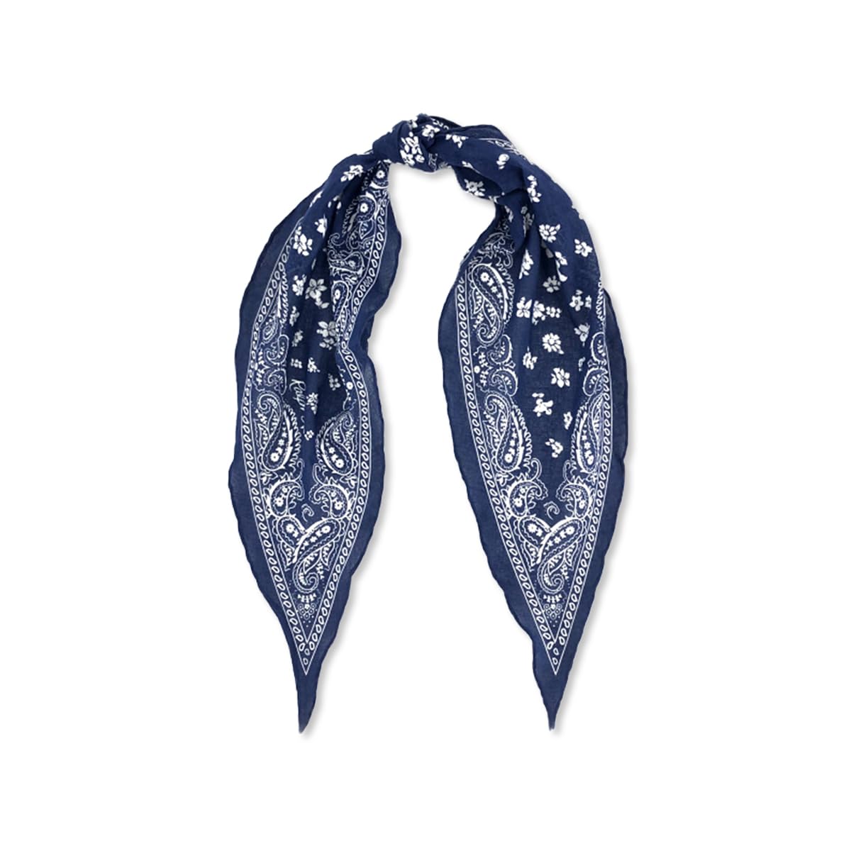 LumiSyne American Vintage Paisley Floral Pattern Neckerchief Cotton Bandana Scarf Narrow Long Diamond Scarf Breathable Lightweight Small Neck Tie Headband Headdress Hairband Handle Wrap Ribbon