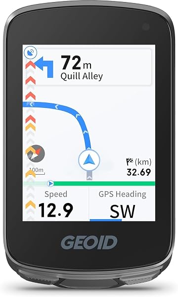 GEOID CC700 GPS Fahrradcomputer kabellos mit 2,8 Zoll Farbbildschirm â Fahrradtacho mit Route-Navigation, ANT+ & Bluetooth, IPX7 wasserdicht, 15-25 Std. Akkulaufzei - 1