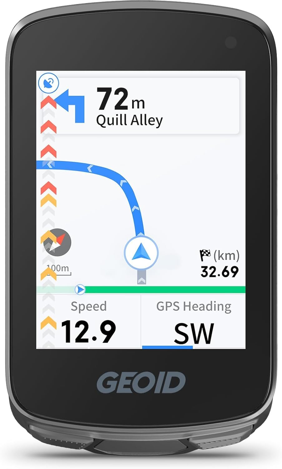 GEOID CC700 GPS Contachilometri Bici Senza Fili con Grande Schermo a Colori 2,8 Pollici – Ciclocomputer GPS con Navigazione per Tracciato, ANT+ & Bluetooth, IPX7 Impermeabile, Autonomia 15-25 Ore
