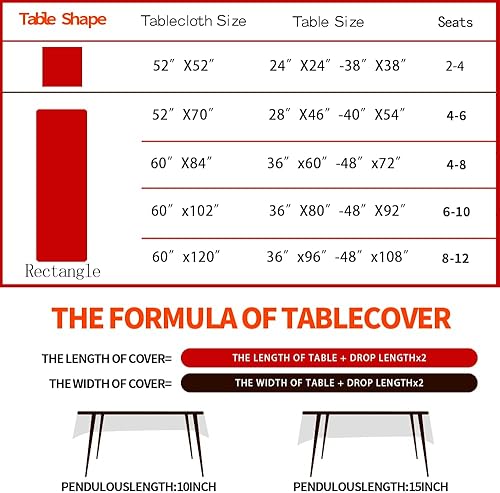 Miniatura 6 de MATIRUG Mantel rectangular de jacquard rojo de 52 x 70 pulgadas, texturizado sólido a prueba de derrames, resistente a las arrugas, peso pesado,
