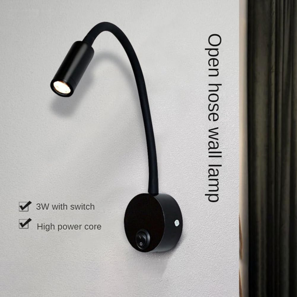 6 Pezzi Lampada da Lettura per Studio da Comodino, Applique da Parete, Lampada da Libro A LED da 3 W, Luce Notturna A LED per Camera da Letto, Dormitorio
