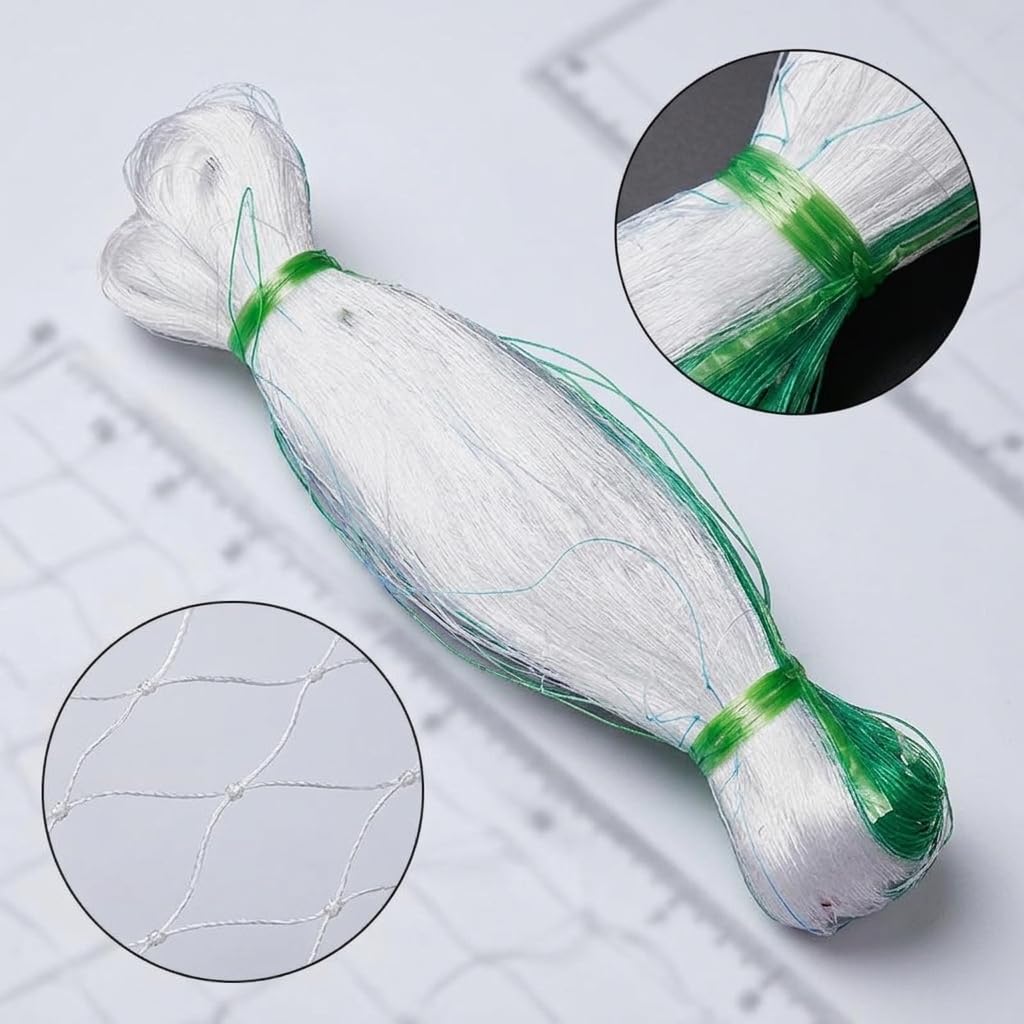 Malla para Cultivo Plantas Trepadoras, Soporte Robusto para Cultivo Agrícola, para Invernaro, Fino de Seis hebras, 3.5m*100m, 25 Agujeros (para ñame y judías)