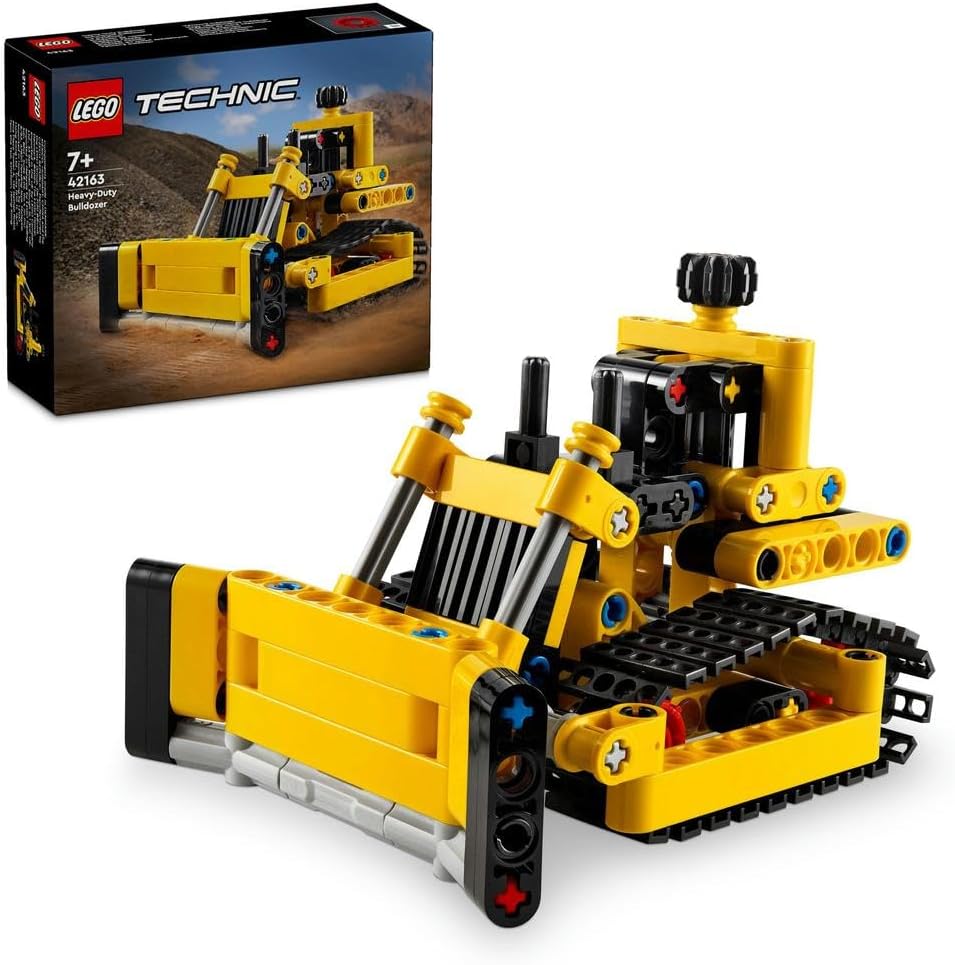 Technic Heavy-Duty Bulldozer Set, Construction Vehicle Toy for Kids, Boys and Girls with Realistic Features for Imaginative Play, Small Gift Idea 42163