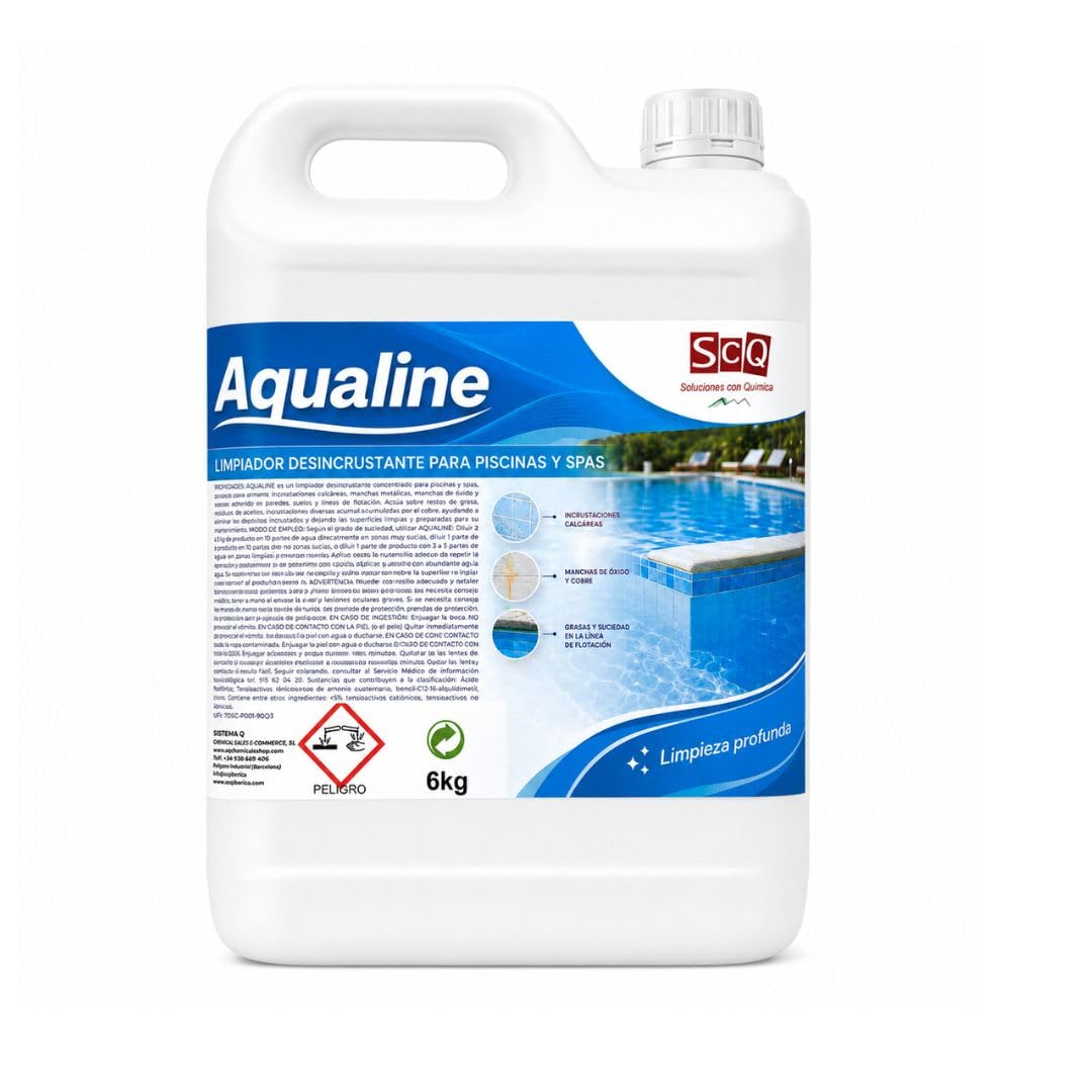 Limpiador Desincrustante Piscinas 5L – Elimina Cal, Óxido y Manchas de Cobre | Línea de Flotación, Paredes y Suelo | Apto Liner, Gresite y Fibra | Piscinas y Spas | Fórmula Concentrada