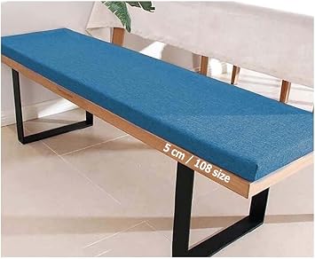 Bench Cushion Patio Seat Cushion Long Outdoor Indoor Foam Chair Pads Padded Swing Mat Home Furniture Replacement Seat Cushion for Garden Bench Swing Chair 2 Seater 3 Seater VBlue 5cm,30x20 cm 12x8 in