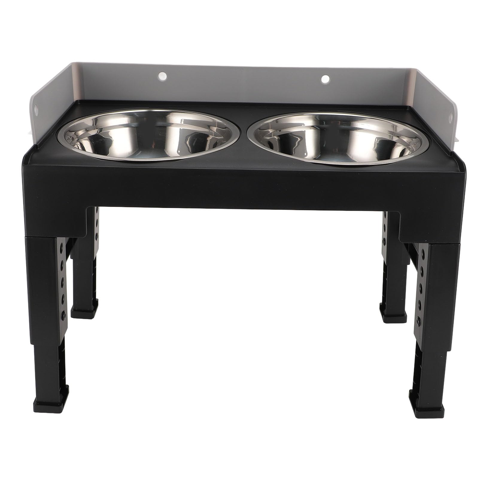 Ciotola per Cani Rialzata con Altezza Regolabile (Grigio)