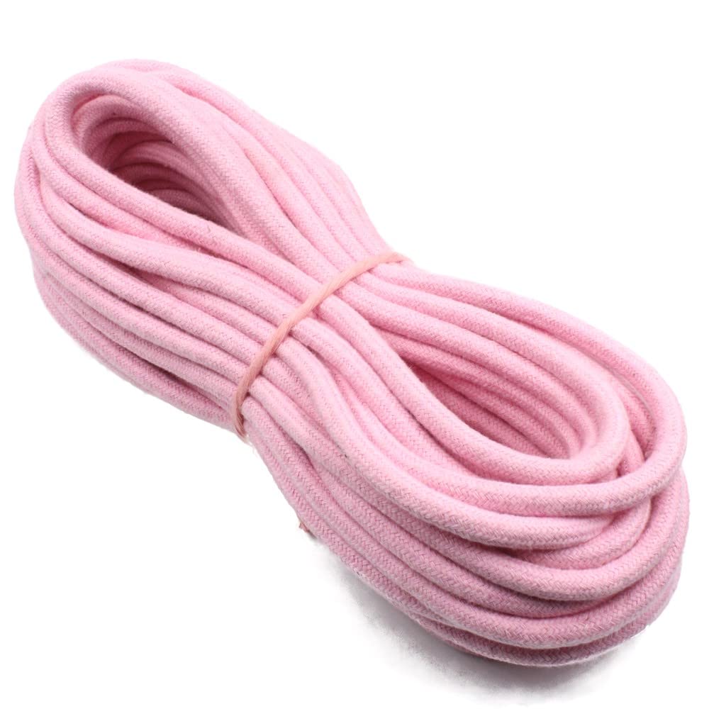 BOBBINY | Premium Cotton Like Tight Rope Braided Cord Twine String for DIY Craft - Versatile, Durable, Eco-Friendly | Baby Pink | 8 mm, 25 Meter 3