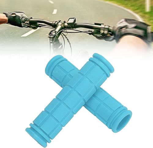 Miniatura 7 de Pilipane Fundas de goma suave para manillar de bicicleta, 1 par de empuñaduras de bicicleta, antideslizantes y duraderas para manillar de bicicleta,