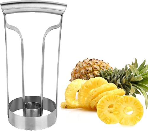 Miniatura 7 de Descorazonador de piña de acero inoxidable, cortador de pelador de frutas, herramienta de cocina