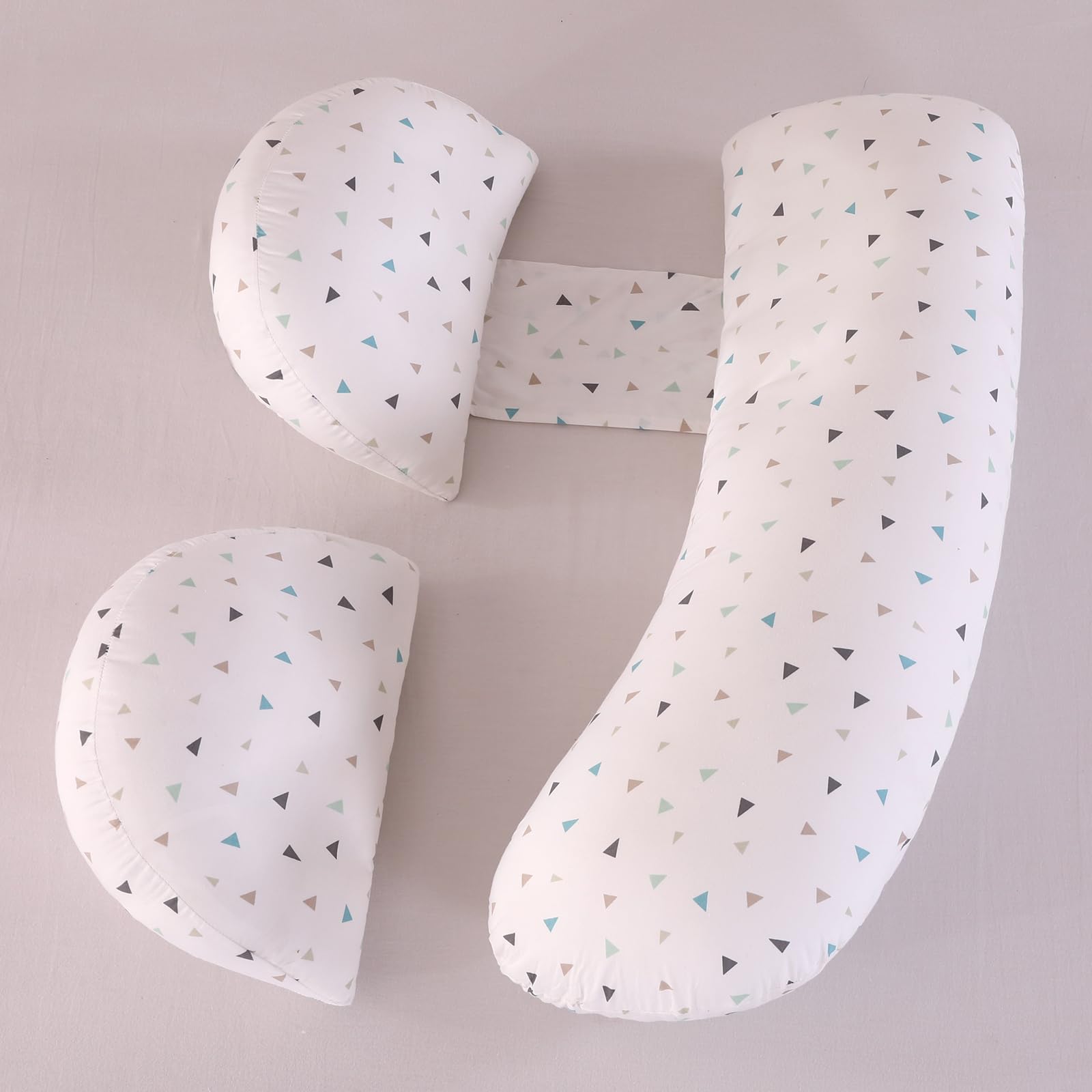GKXLH Abnehmbarer Schwangerschaftskissen zum Schlafen mit Abnehmbarem Bezug | Verstellbarer Pregnancy Pillow, Doppelkeil Schwangerschaftskissen für Schwangere Stütze für Rücken, Bauch, Hüften, Beine