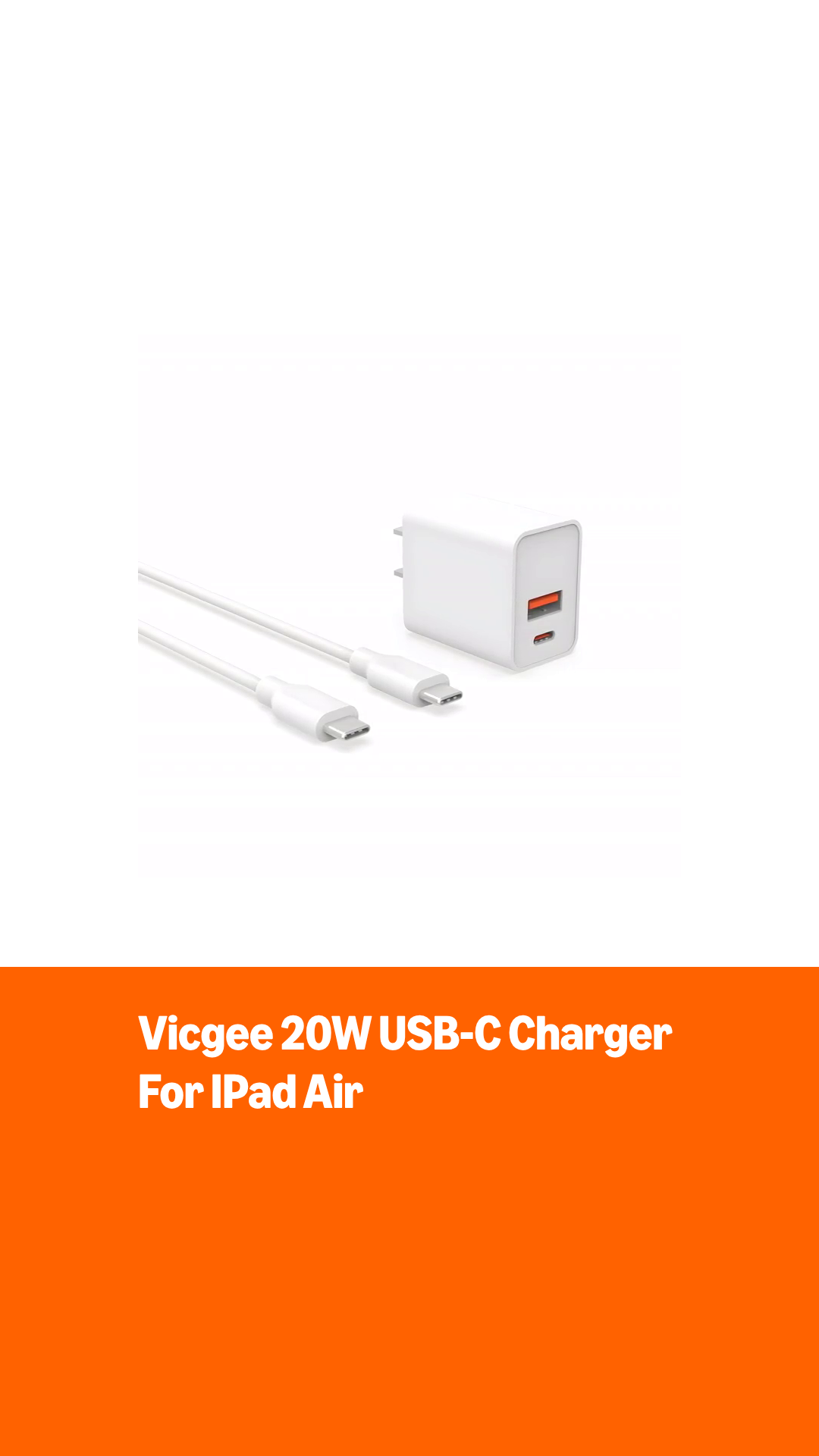 Amazon.com: 20W USB-C Fast Charger Fit for iPad Air M2 11/13 Inch