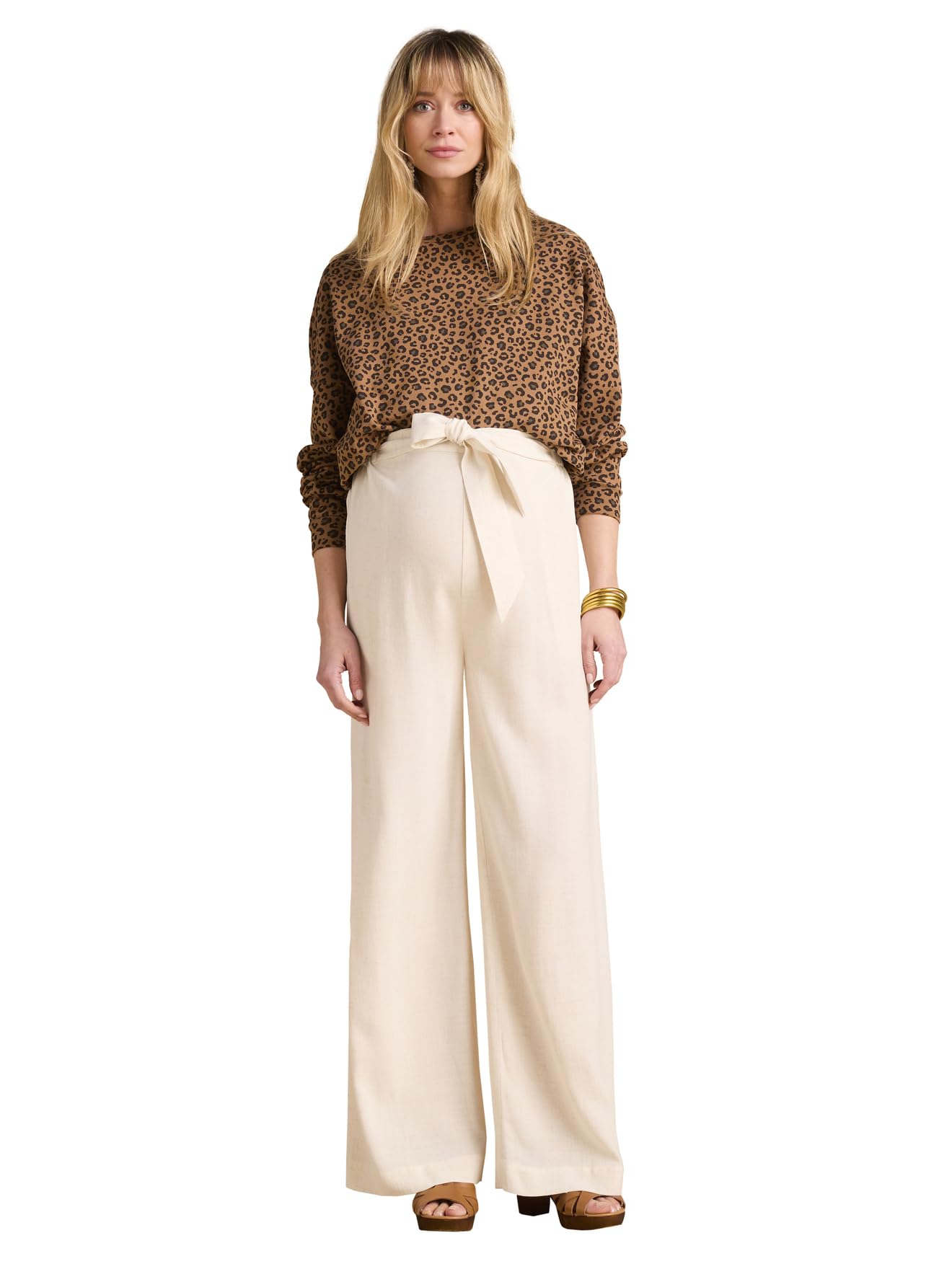 ENVIE DE FRAISE Pantalon Large de Grossesse matière légère avec Lin