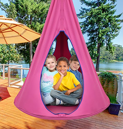 Sorbus Pod Swing, Tent Swing for Kids, Hanging Sensory Nest Chair (Pink) by Sorbus - Image 7