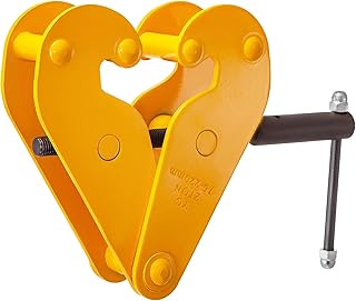 VEVOR Beam Clamp 4400lbs/2ton Capacity I Beam Lifting Clamp 3inch-9inch Opening Range Beam Clamps for Rigging Heavy Duty Steel Beam Clamp Tool Beam Hangers for Lifting Rigging in Yellow