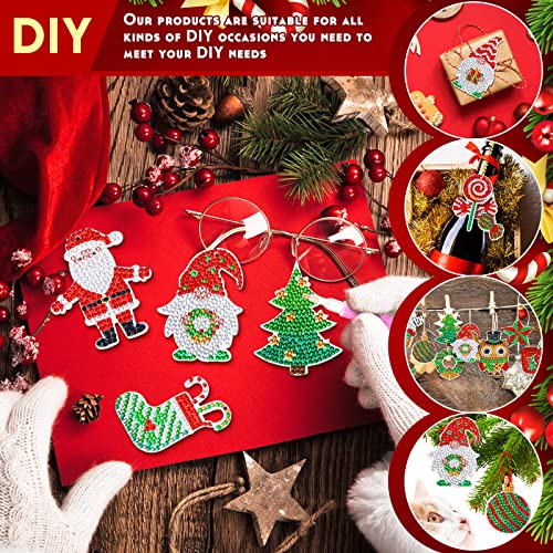 20 Pieces Christmas Diamond Painting Keychains Diamond Key Chain Key Chain Making Kit Diamond Art Keychains Resin Diy Diamond Key Ring For Christmas Pendant Decorative Hanging Ornament (Cute Style) #TOP5