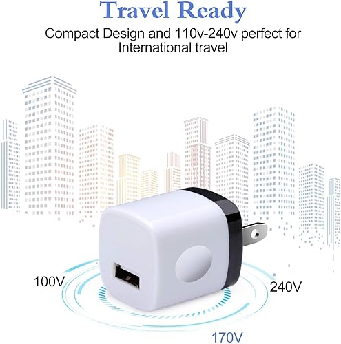 Miniatura 3 de Enchufe de pared USB de un solo puerto, paquete de 5 unidades de 1A5 V, adaptador de corriente para iPhone 15 14 13 12 11 XS XR X 8 Plus, iPad,