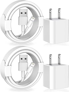 [Apple MFi Certified] iPhone Charger, 2Pack Lightning Cable Apple Charging Cords &Fast Quick USB Wall Charger Travel Block Plug Adapter for iPhone 14/13/12/11 Pro/11/10/XS MAX/XR/8/7/6s/6 Plus/AirPods