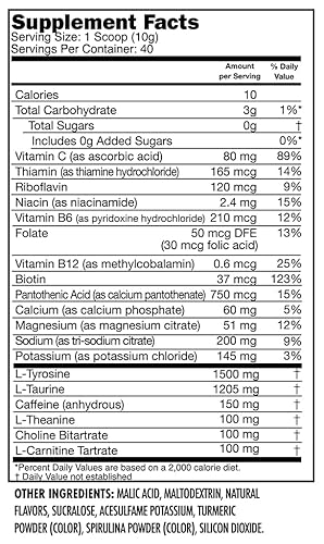 Miniatura 5 de SNEAK Bebida energética en polvo | manzana agria | Sin azúcar, sin desagrados. Solo cafeína natural, nootrópicos que aumentan la concentración | 40