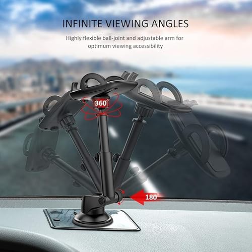 Miniatura 6 de Soporte de coche para Galaxy A73 5G/A53 5G/A33 5G/A13 5G/A03s - Soporte de parabrisas telescópico X1G compatible con Samsung Galaxy A73 5G/A53