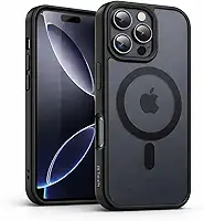 Capa Capinha Magnética Compativel Com Magsafe Para iPhone 15 Pro Max / 16 Pro Max Fosca Anti-Impacto Premium Compatível Carregamento Sem Fio e Acessórios Magnéticos - Brucaro Prime (iPhone 15 Pro Max)