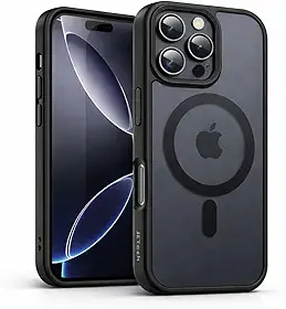 Capa Capinha Magnética Compativel Com Magsafe Para iPhone 15 Pro Max / 16 Pro Max Fosca Anti-Impacto Premium Compatível Carregamento Sem Fio e Acessórios Magnéticos - Brucaro Prime (iPhone 15 Pro Max)